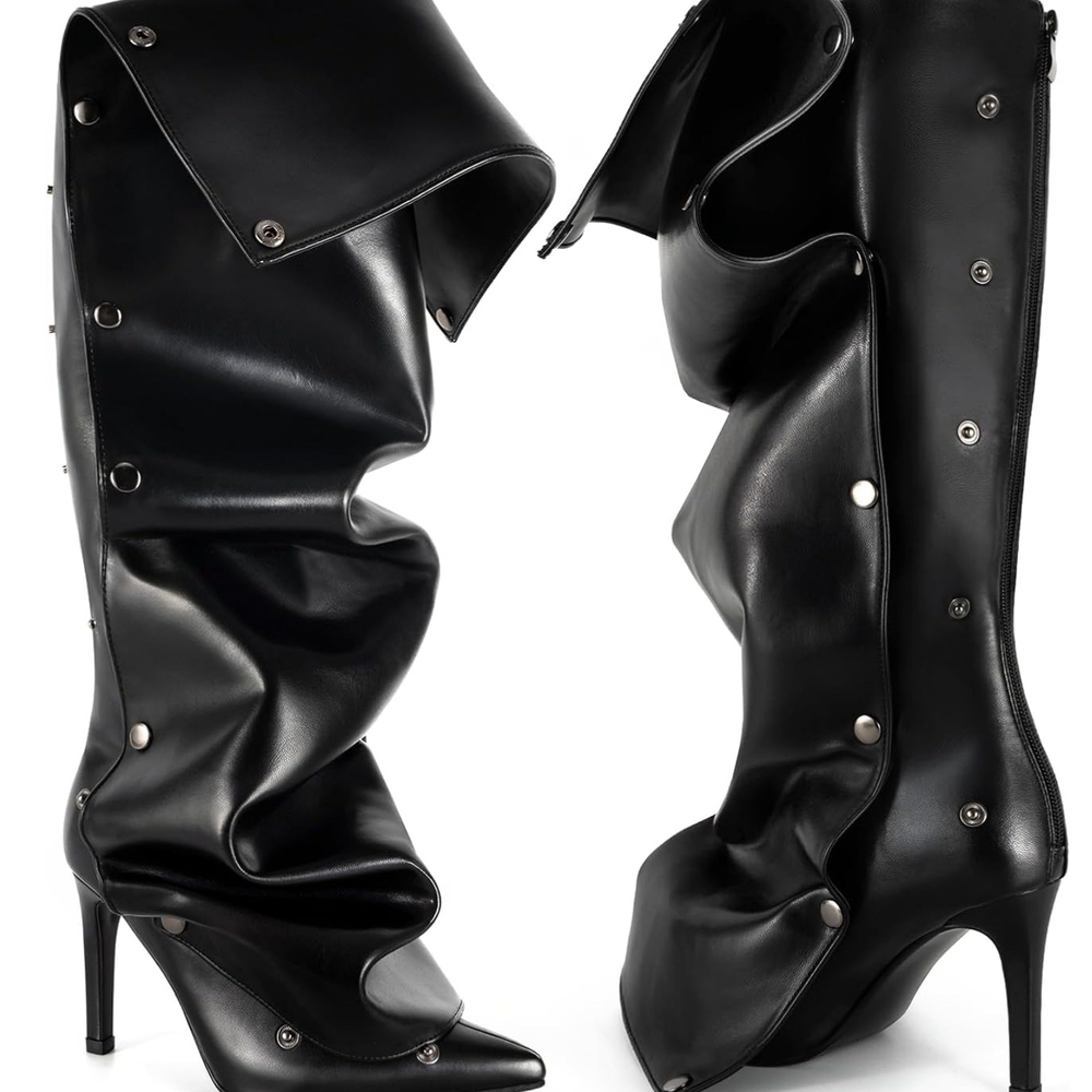Chic Black Women's Heeled Boots